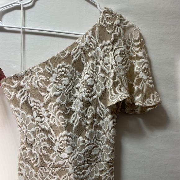 NWT Show Me Your Mumu White Lover's Lace Portia One Shoulder Maxi Dress Small - Picture 5 of 15
